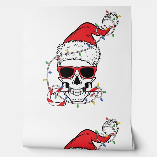 Christmas-Light-Skeleton-Skull Wallpaper (Unrolling)