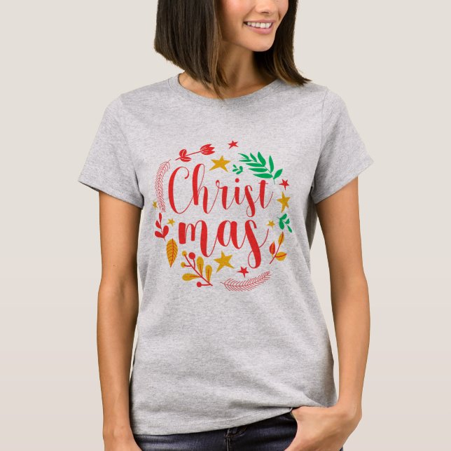 Christmas Light Steel Womens Basic T-Shirt (Front)