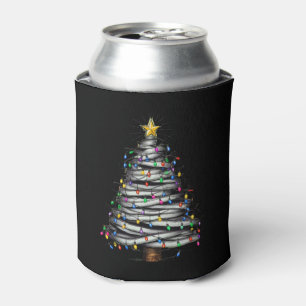 Christmas Light Tree Holiday Can Cooler