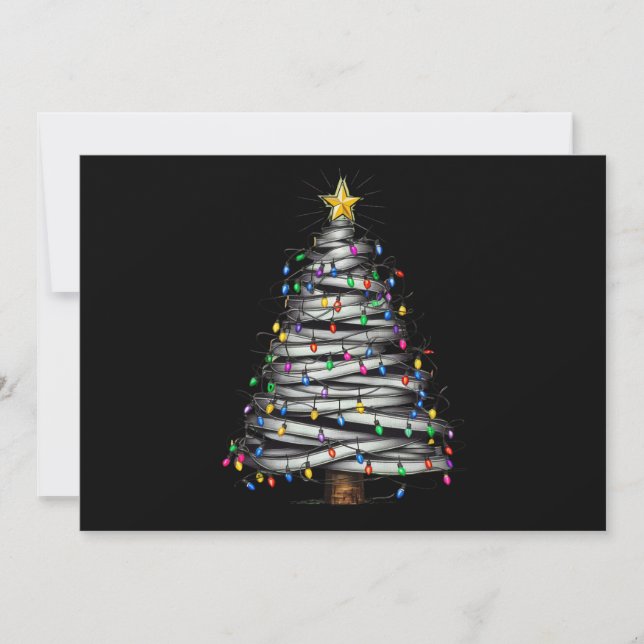 Christmas Light Tree Holiday  Card (Front)