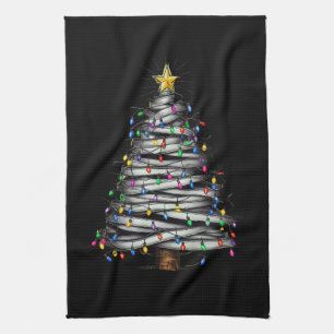 Christmas Light Tree Holiday Kitchen Towel