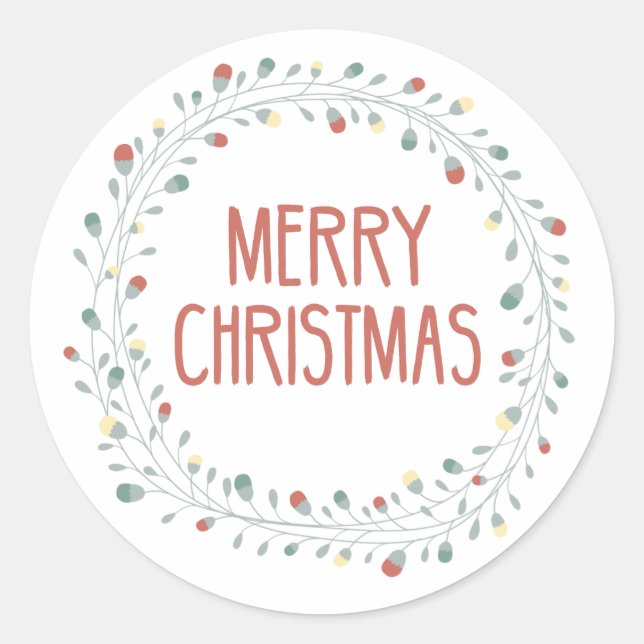 Christmas light wreath stickers (Front)