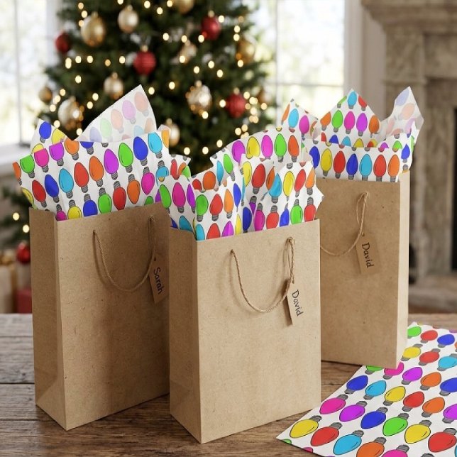 Christmas Lightbulbs Pattern Tissue Paper (Creator Uploaded)