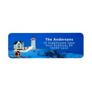 Christmas Lighthouse Adresse de retour