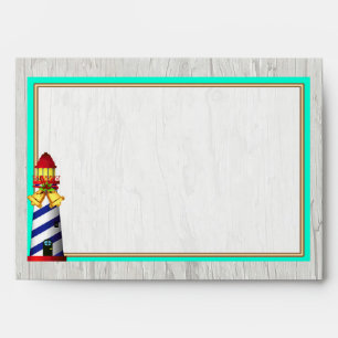 Christmas Lighthouse Nautical Driftwood Envelopes
