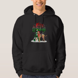 Christmas Lighting Pajama Matching Vizsla Santa Xm Hoodie