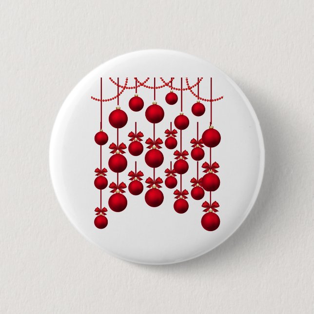 christmas lights 2 inch round button (Front)