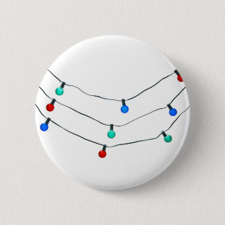 Christmas lights 2 inch round button