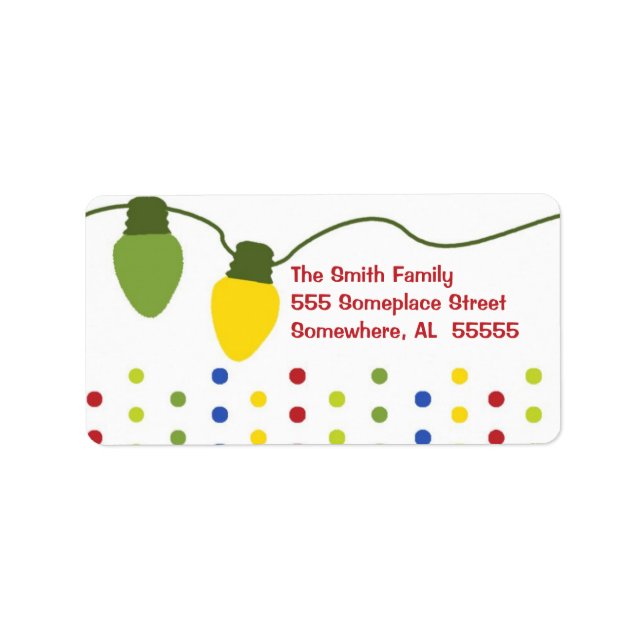Christmas Lights Address Labels (Front)