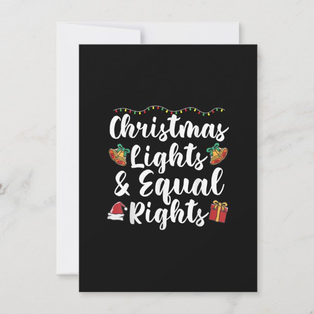 Christmas lights and equal rights invitation (Front)
