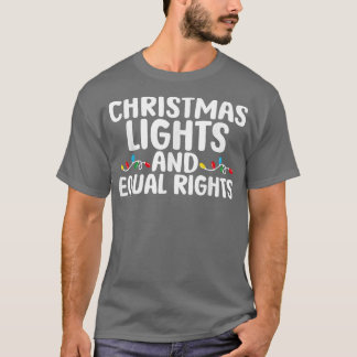 Christmas Lights And Equal Rights Matching Pyjamas T-Shirt