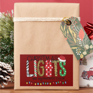 Christmas Lights Are My Favourite Colour Santa Xma Sticker