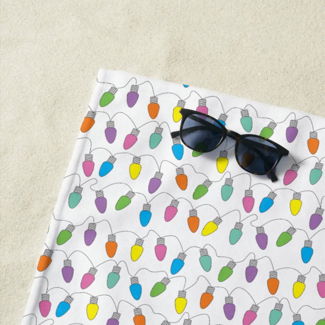 Christmas lights beach towel (In Situ)