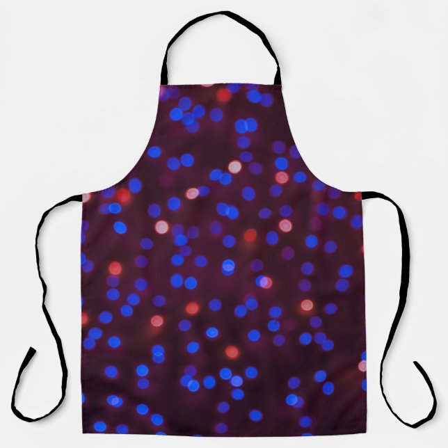 Christmas lights, blurred, festive background. apron (Front)