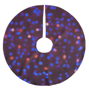 Christmas lights, blurred, festive background. brushed polyester tree skirt