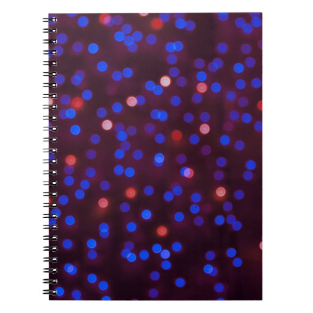 Christmas lights, blurred, festive background. notebook (Front)