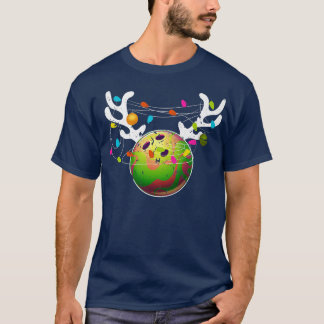Christmas Lights Bowling Ball Funny Xmas T-Shirt