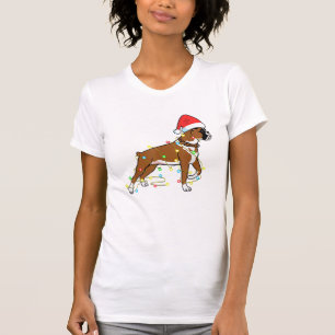 Christmas Lights Boxer Dog Lover Funny Gift T-Shirt