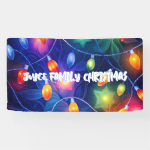 Christmas Lights Bright Holiday Whimsical Merry Banner
