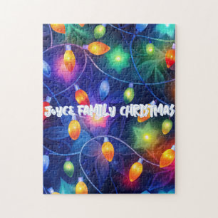 Christmas Lights Bright Holiday Whimsical Merry Jigsaw Puzzle