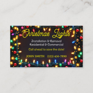 Christmas Lights Business Cards