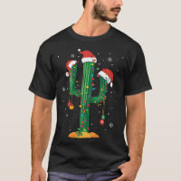 Christmas Lights Cactus Lover Funny Xmas Pajama Gi