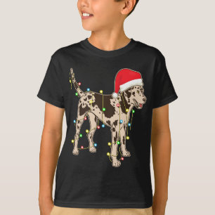 Christmas Lights Catahoula Leopard Dog Lover Funny T-Shirt