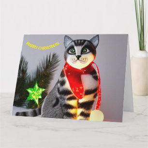 Christmas Lights Cats Card