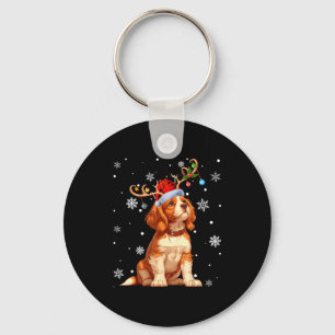 Christmas Lights Cavalier King Charles Spaniel Xma Keychain