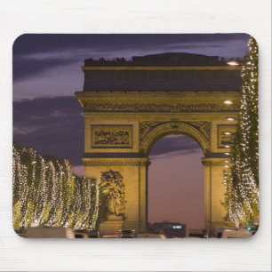 Christmas lights, Champs Elysees, Arc de Mouse Pad
