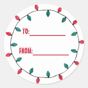 Christmas Lights Christmas  Classic Round Sticker