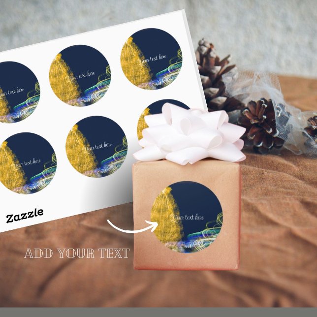 Christmas lights  classic round sticker (Creator Uploaded)