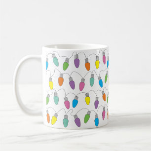 Christmas lights coffee mug