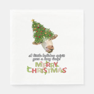Christmas Lights Cow Lovers Classic T-Shirt Napkin