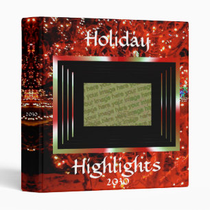 Christmas Lights Custom 1 inch Binder