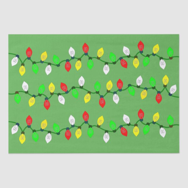 Christmas Lights Custom Tissue Paper (Front)