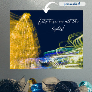 Christmas lights customizable poster