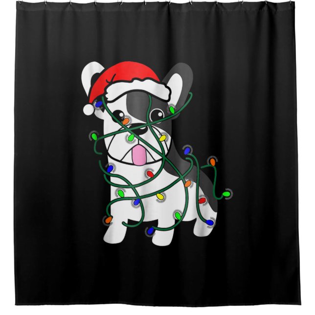 christmas lights decoration funny french bulldog (Front)