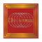 Christmas Lights Design on Red with Gold