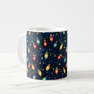 Christmas Lights Design with Twinkling Glow  Coffee Mug