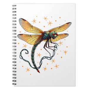 Christmas Lights Dragonfly Notebook