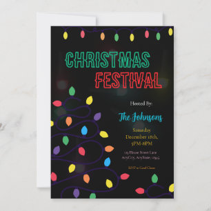 Christmas Lights Festival Invitation
