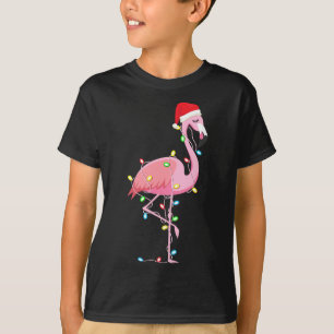 Christmas Lights Flamingo Lover Funny Xmas Gift T-Shirt