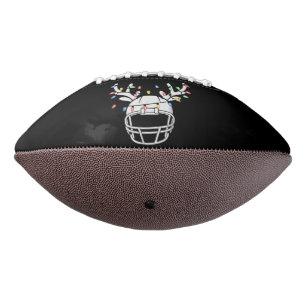 Christmas Lights Football Helmet Funny Xmas