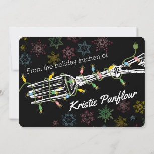 Christmas lights fork from the kitchen of card