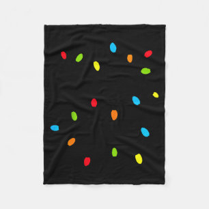 Christmas Lights Fun Holiday Novelty Bulb Strands  Fleece Blanket