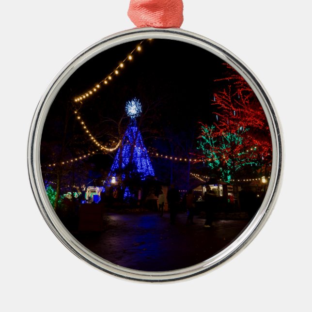 Christmas Lights Galore Metal Ornament (Front)