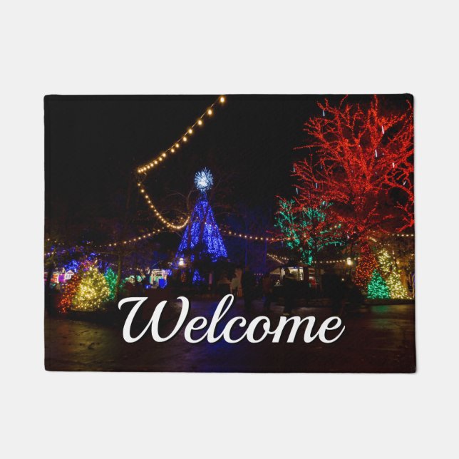 Christmas Lights Galore Welcome Doormat (Front)