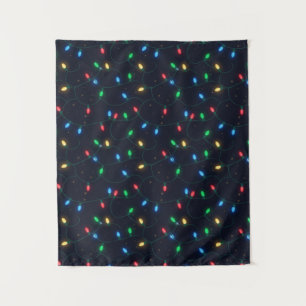 Christmas Lights Garland Seamless Pattern Tapestry