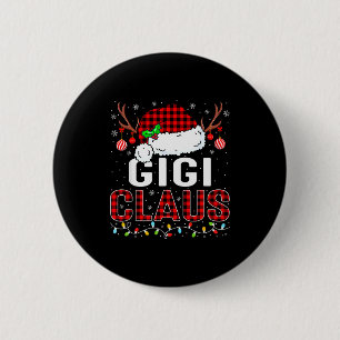 Christmas Lights Gigi Claus Family Matching Xmas P 2 Inch Round Button